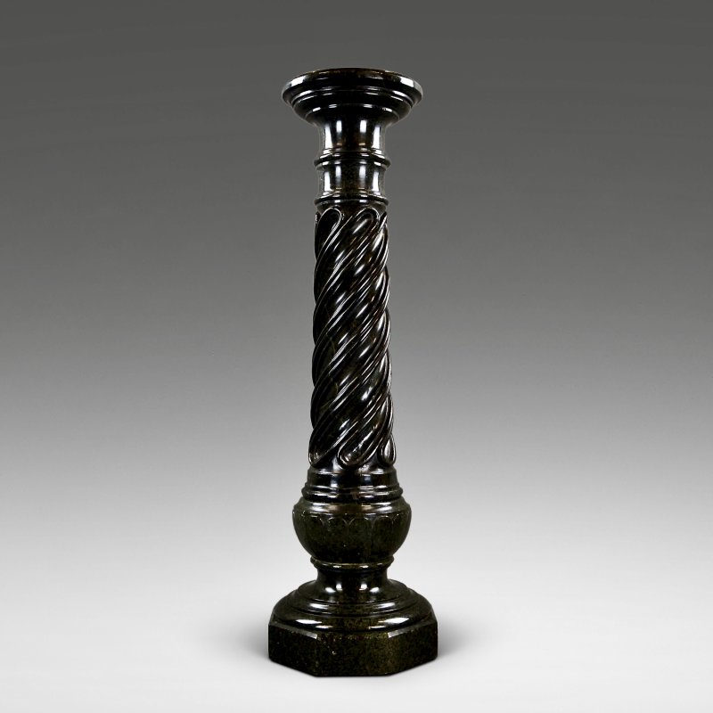 A French Mid 19Thc Verde Antico Marble Column